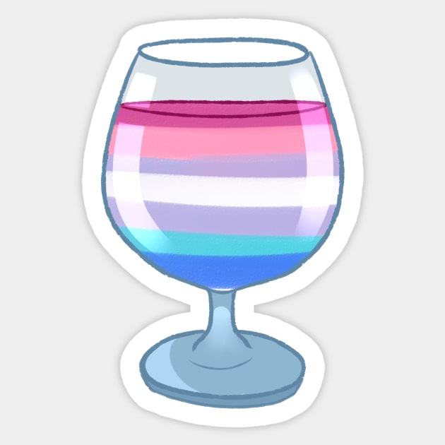 Bigender cocktail #4 Sticker by gaypompeii